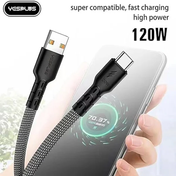 کابل تبدیل USB به USB-C یس پلاس  5A 120W
