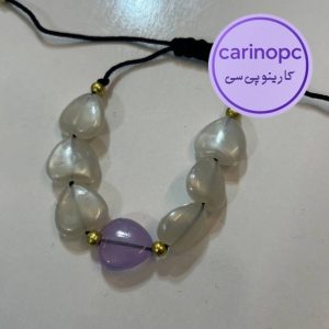 دستبند طرح‌ قلب با قفل کشویی کد01