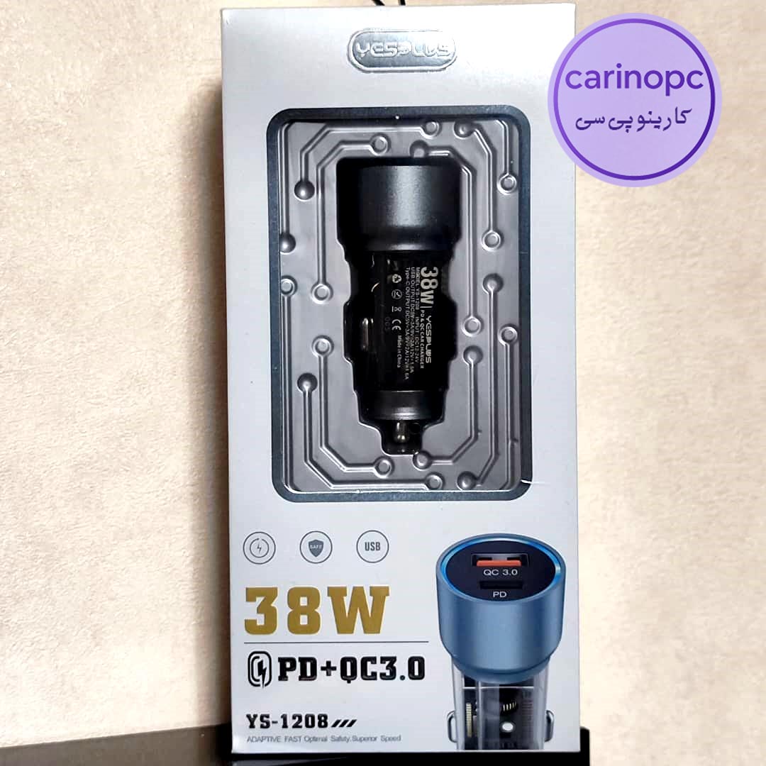 شارژر فندکی ماشین 38 وات YS-1208 YESPLUS