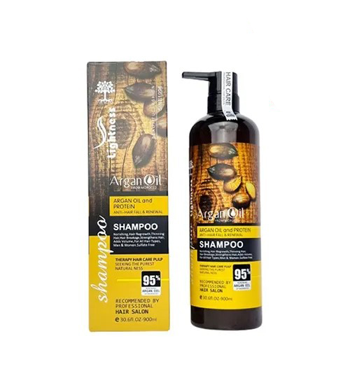 شامپو لایتنس Lightness حاوی روغن آرگان و پروتئین حجم ۹۰۰ میل