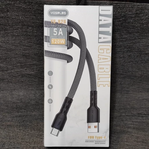 کابل شارژر 120 وات usb به لایتنیگ یس پلاس مدل 827