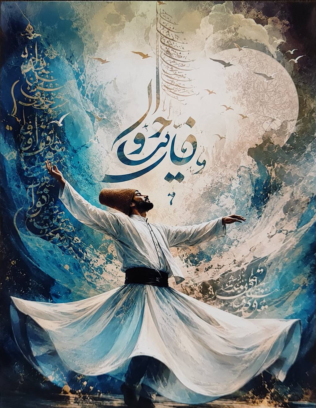 تابلو قاب عکس رقص سماع 30*21